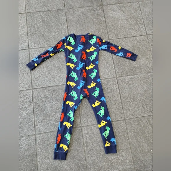 Old Navy 5T Colorful T-Rex 🦖 Fun Dinosaur Pattern footless pajamas - Picture 4 of 12